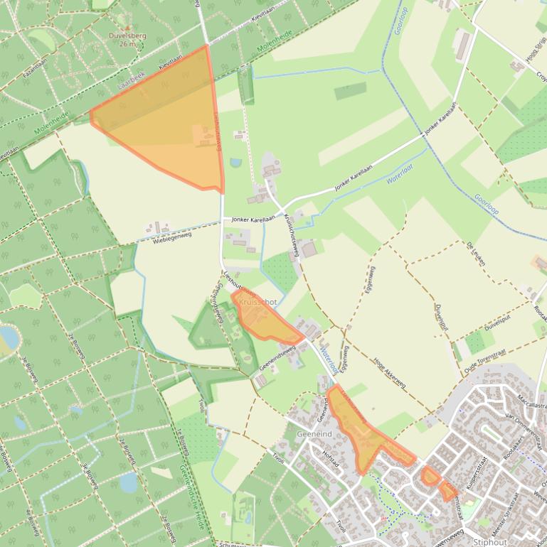 Kaart van postcodegebied 5708CW.