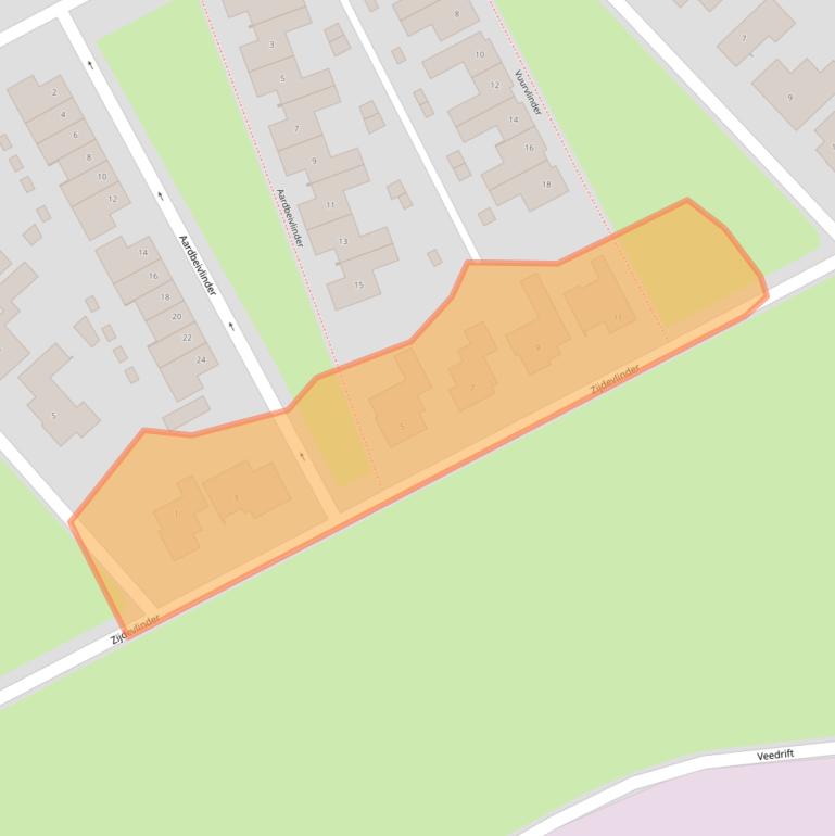 Kaart van postcodegebied 5708DK.