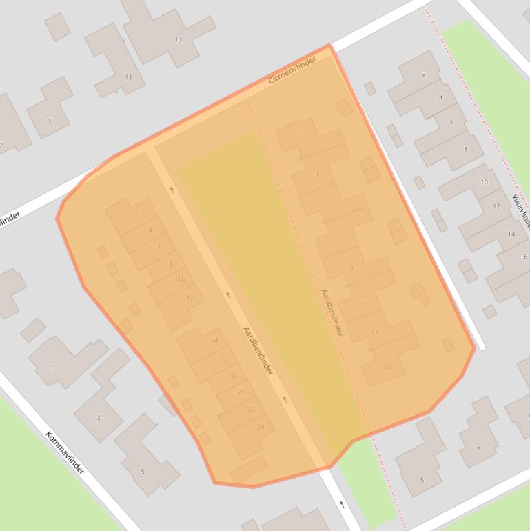 Kaart van postcodegebied 5708DS.