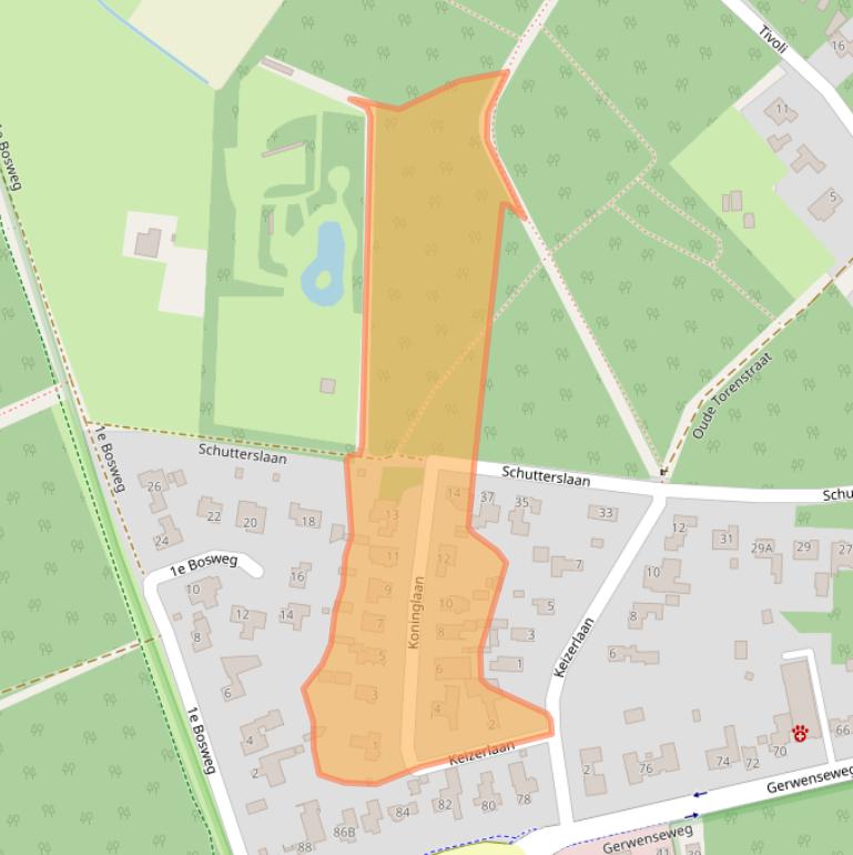 Kaart van postcodegebied 5708ED.