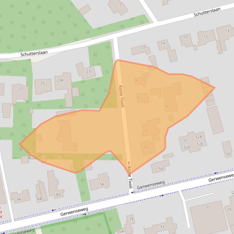 Kaart van postcodegebied 5708EG.