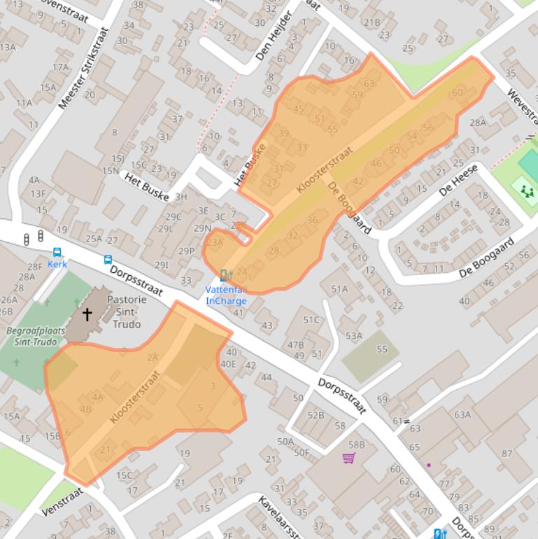 Kaart van postcodegebied 5708GM.