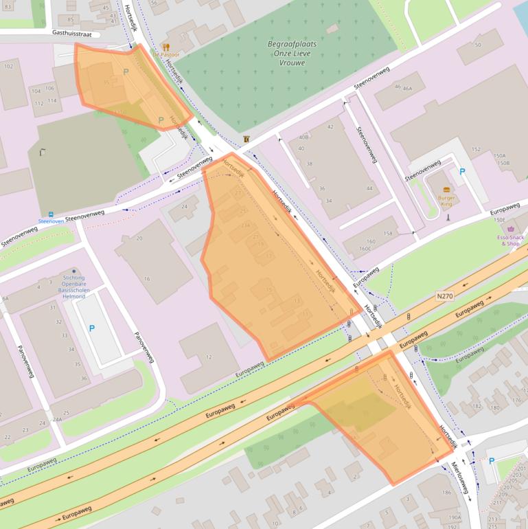Kaart van postcodegebied 5708HA.