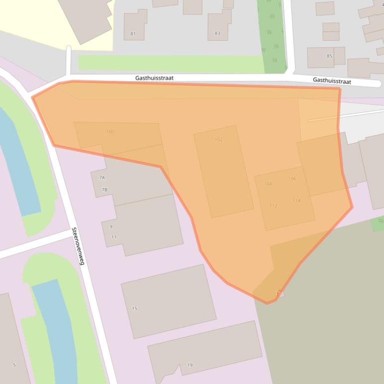 Kaart van postcodegebied 5708HP.