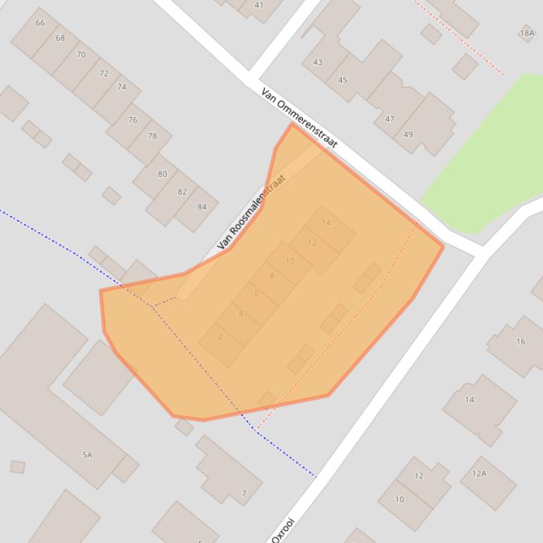 Kaart van postcodegebied 5708KL.