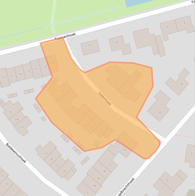 Kaart van postcodegebied 5708LC.