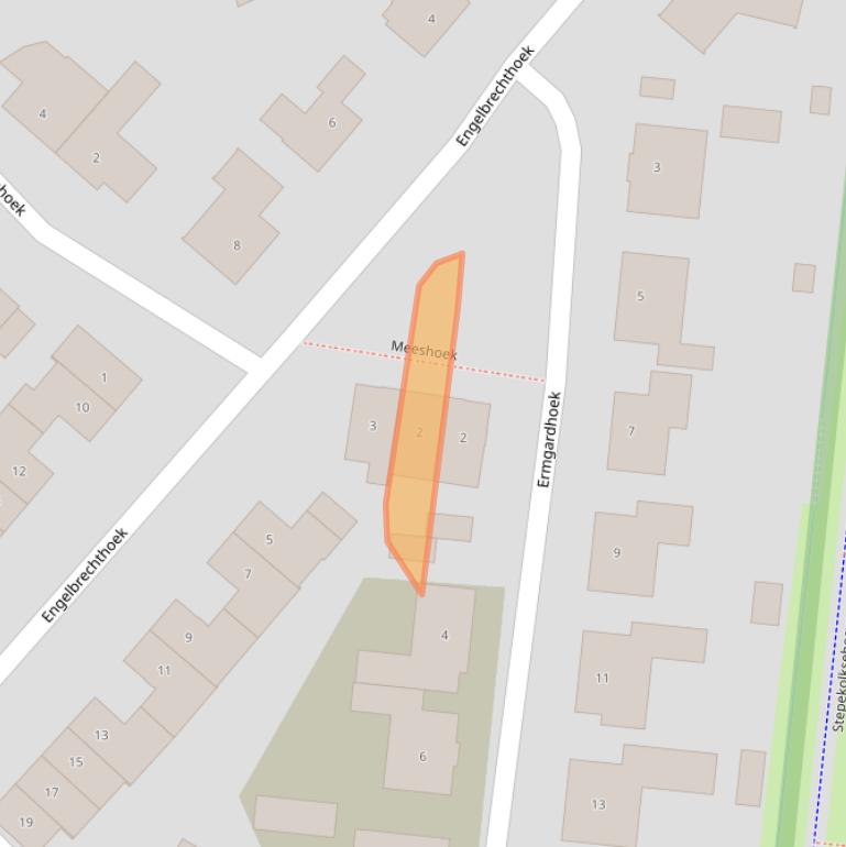 Kaart van postcodegebied 5708LG.