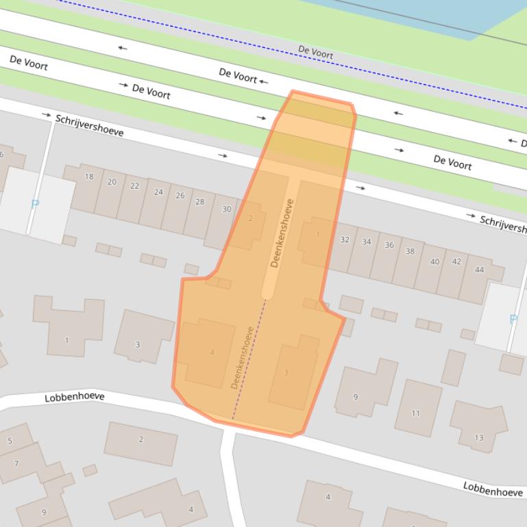 Kaart van postcodegebied 5708SE.