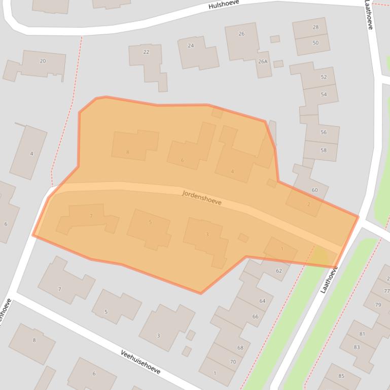 Kaart van postcodegebied 5708ST.