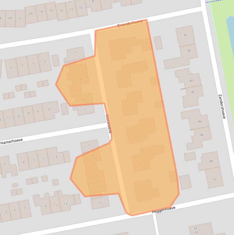 Kaart van postcodegebied 5708TP.