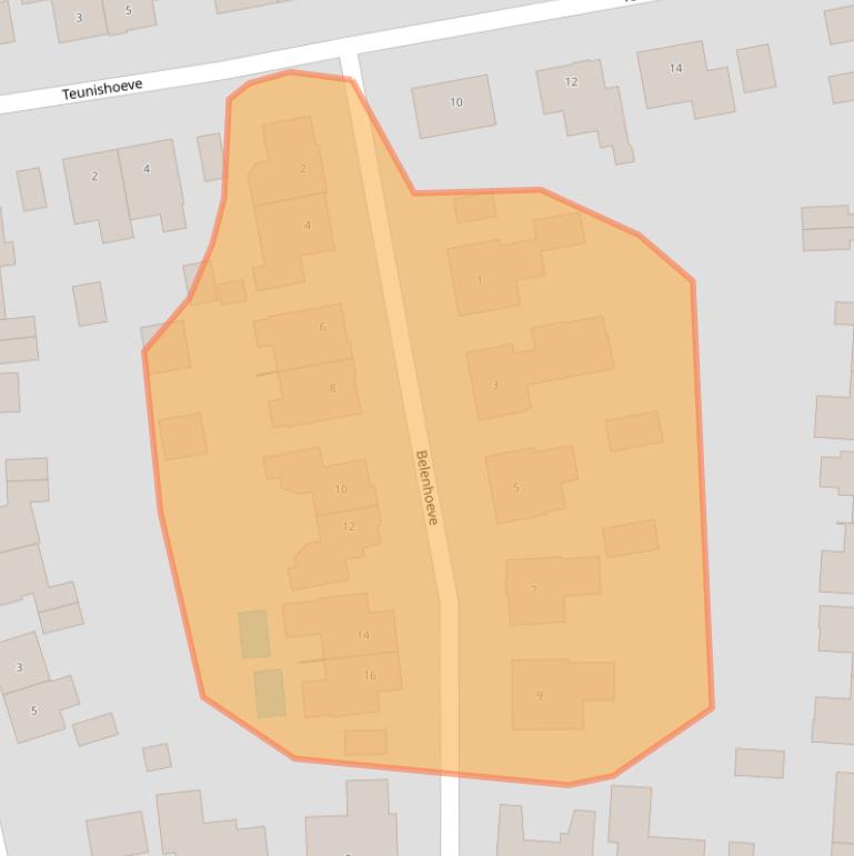 Kaart van postcodegebied 5708VB.