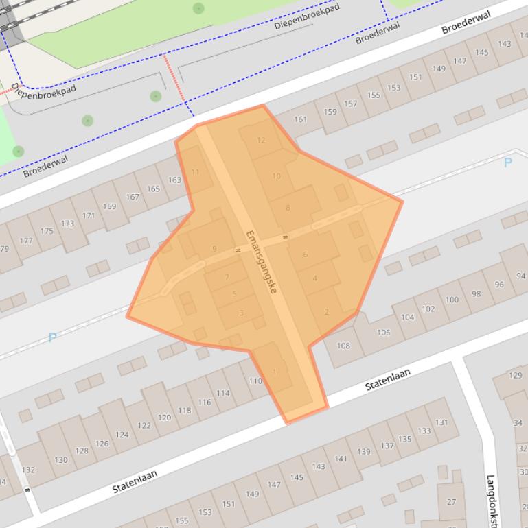 Kaart van postcodegebied 5708XC.