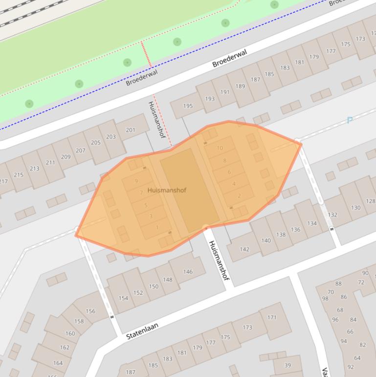 Kaart van postcodegebied 5708XD.