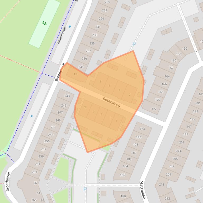 Kaart van postcodegebied 5708ZH.