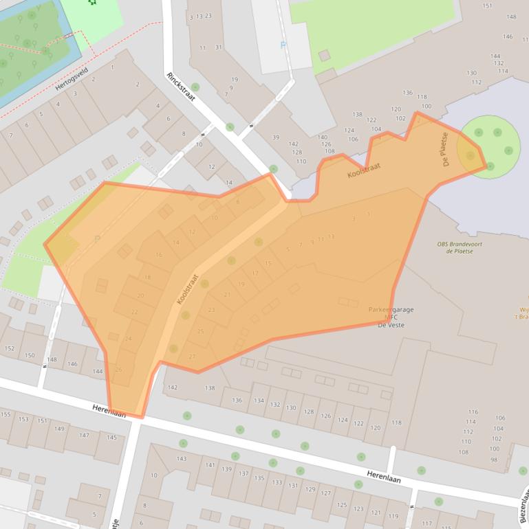 Kaart van postcodegebied 5708ZM.