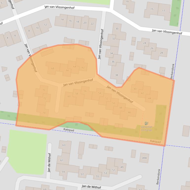 Kaart van postcodegebied 5709AR.