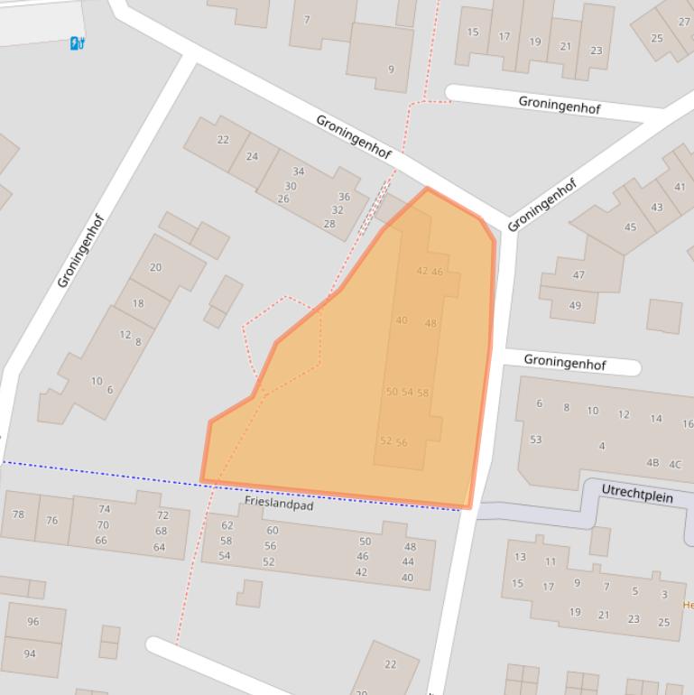 Kaart van postcodegebied 5709CB.