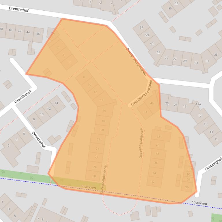 Kaart van postcodegebied 5709CM.