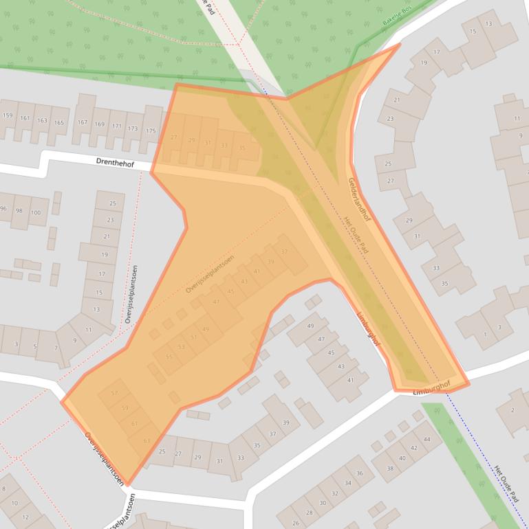 Kaart van postcodegebied 5709CR.