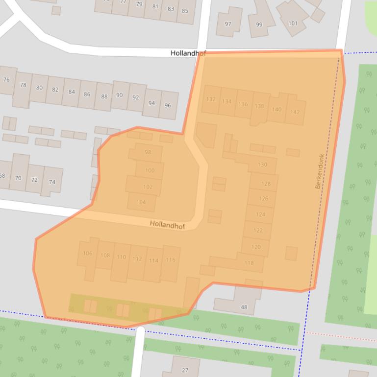 Kaart van postcodegebied 5709DC.