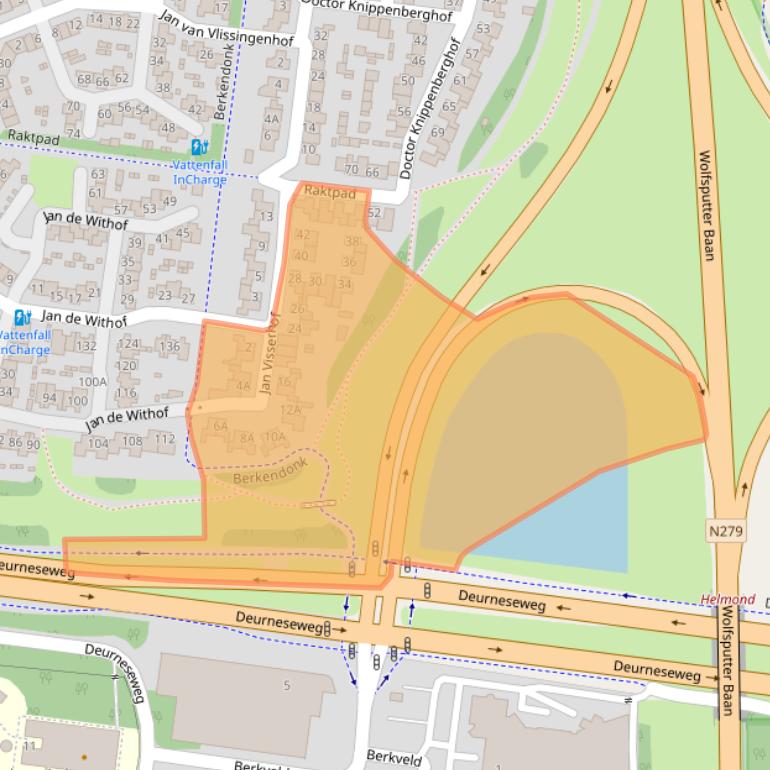 Kaart van postcodegebied 5709EA.