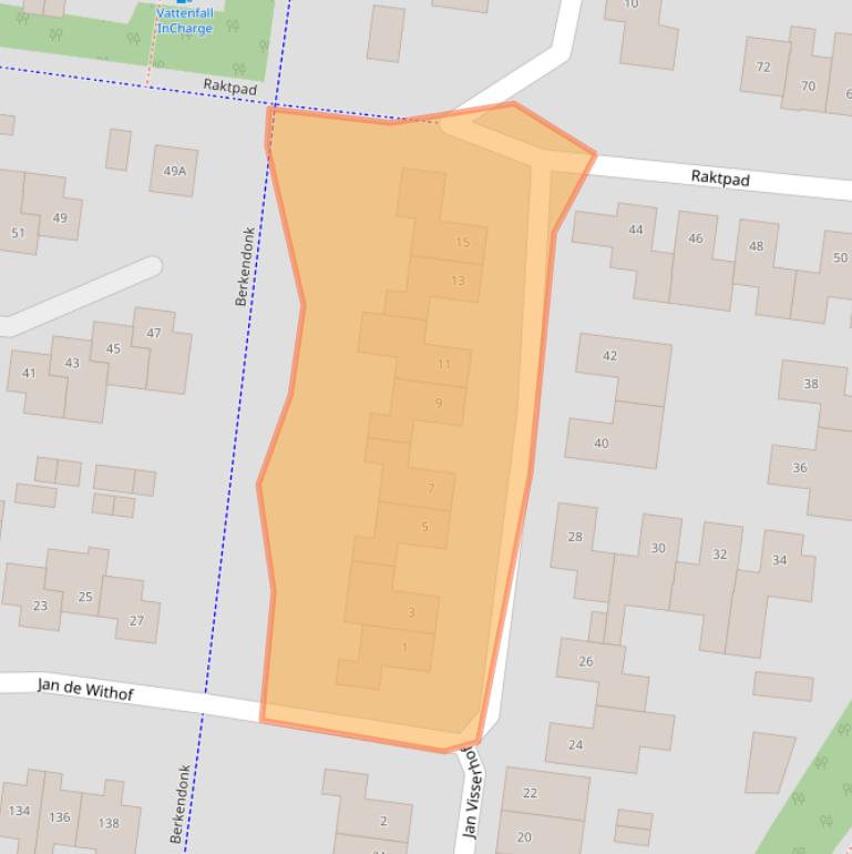 Kaart van postcodegebied 5709EC.