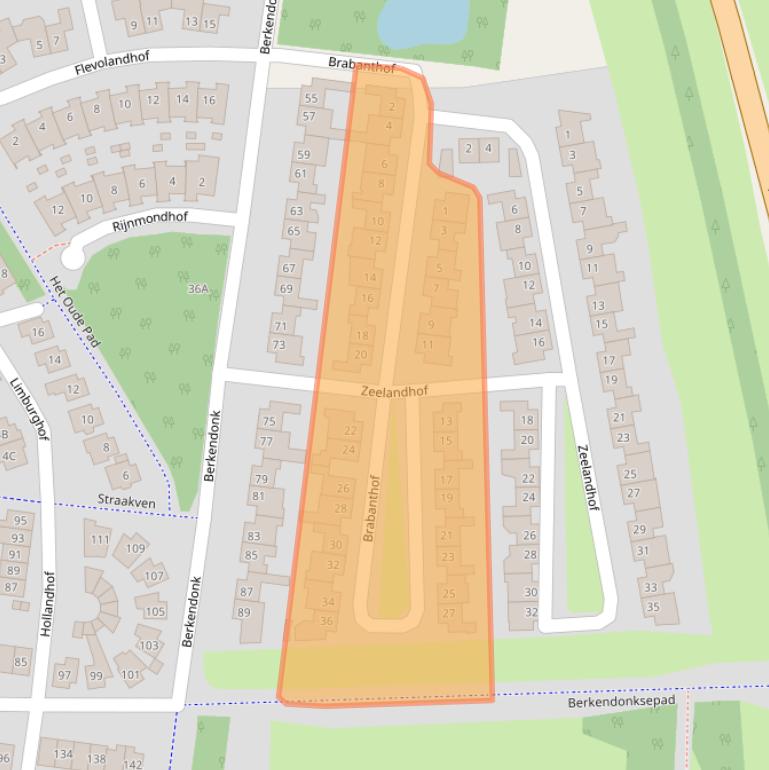 Kaart van postcodegebied 5709EM.