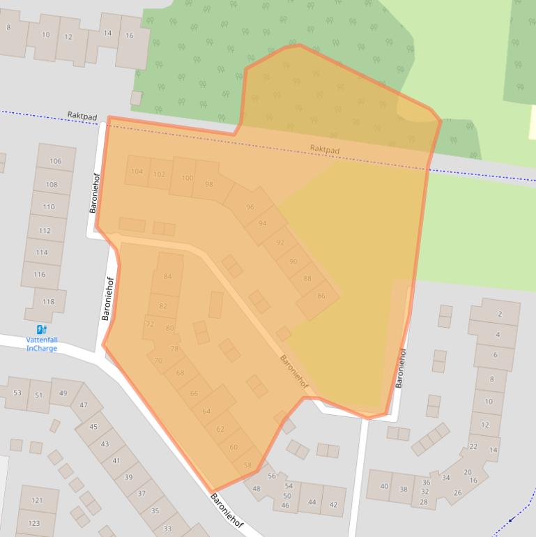 Kaart van postcodegebied 5709HB.