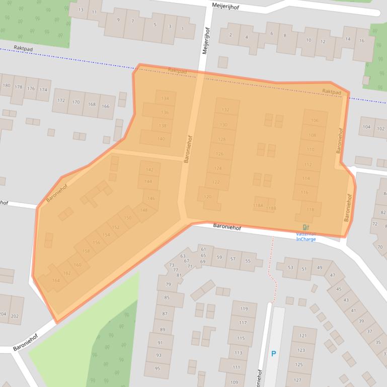 Kaart van postcodegebied 5709HC.