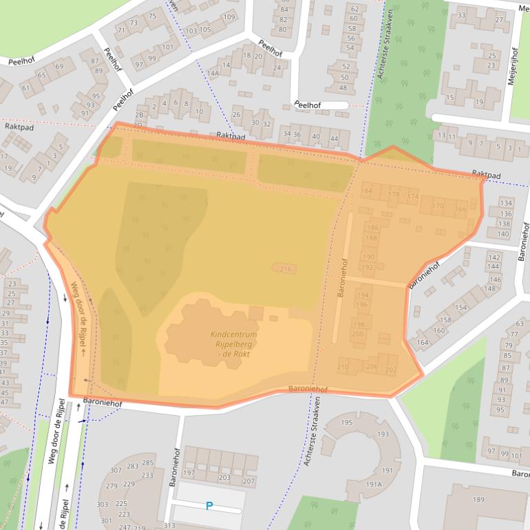 Kaart van postcodegebied 5709HD.