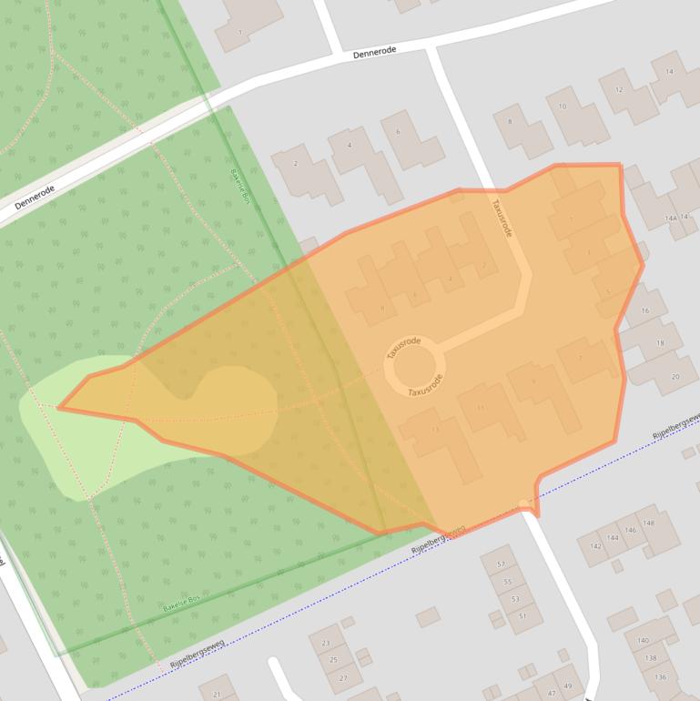 Kaart van postcodegebied 5709HW.