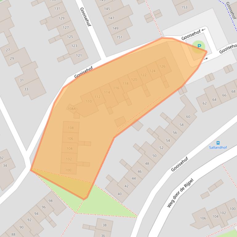 Kaart van postcodegebied 5709LK.