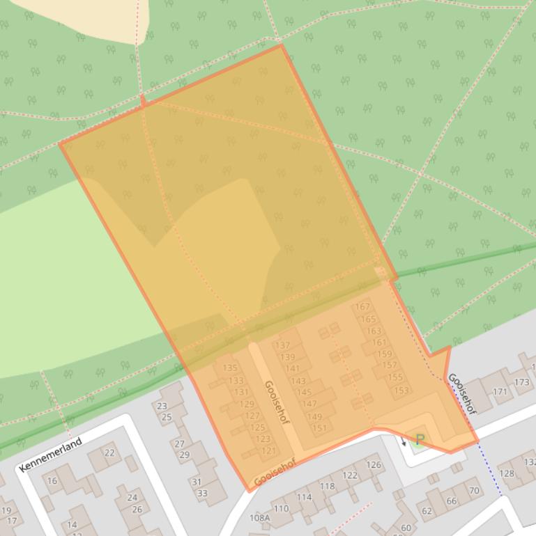 Kaart van postcodegebied 5709LS.