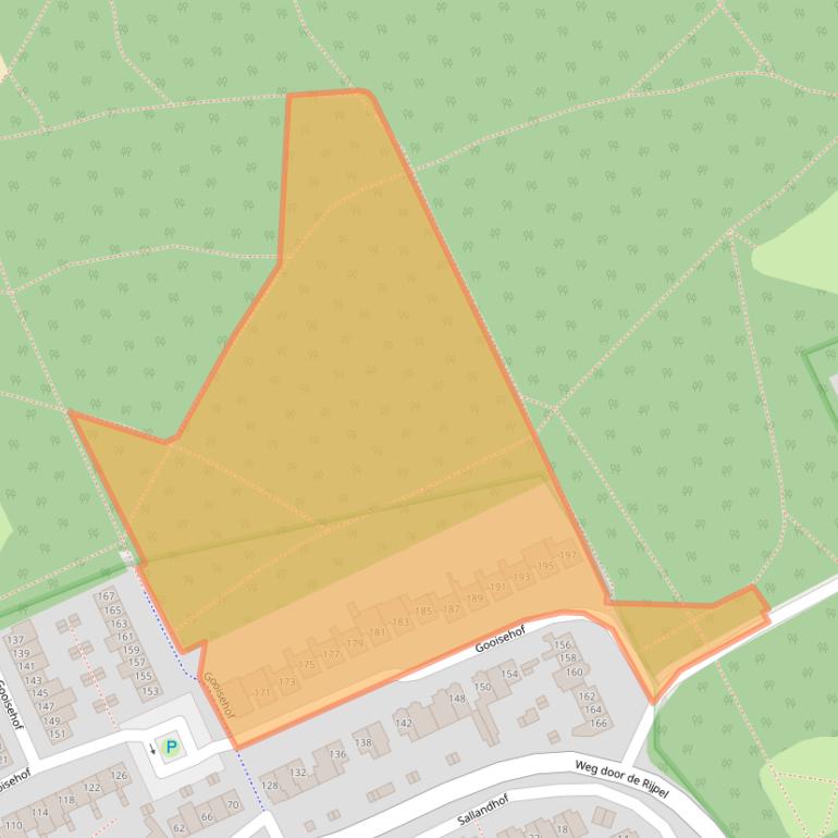 Kaart van postcodegebied 5709LT.