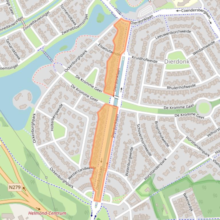 Kaart van postcodegebied 5709MG.