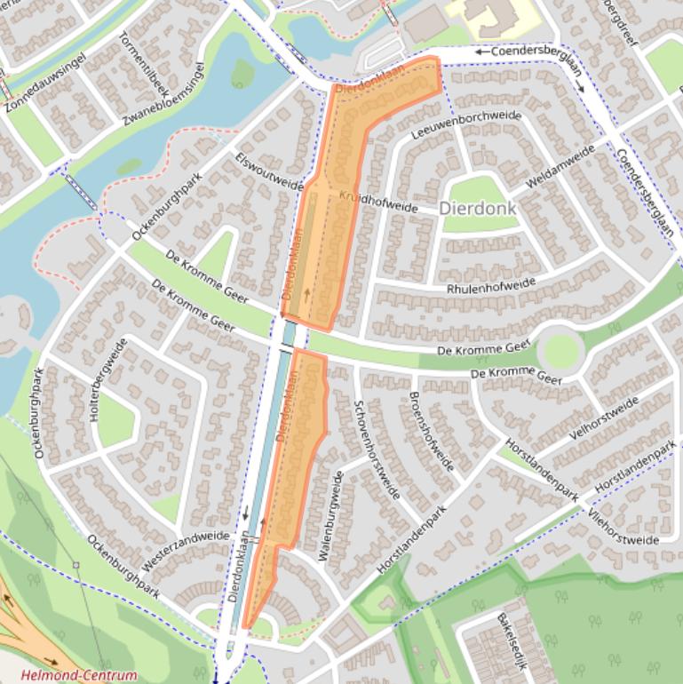 Kaart van postcodegebied 5709MT.
