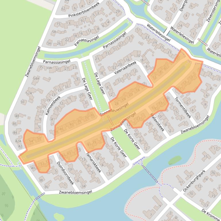 Kaart van postcodegebied 5709PE.