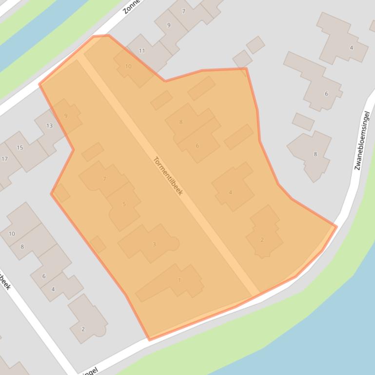 Kaart van postcodegebied 5709PK.