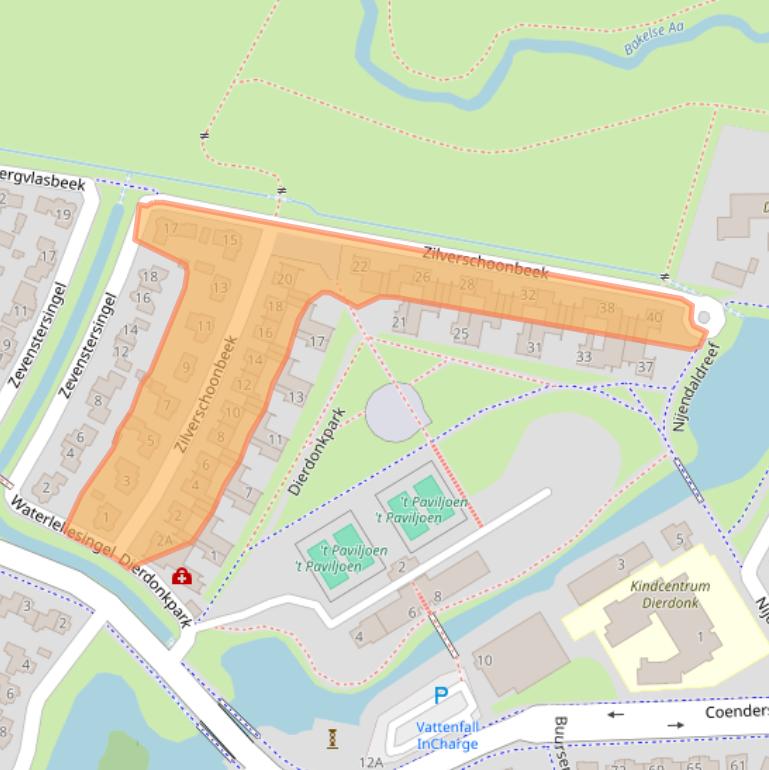 Kaart van postcodegebied 5709PL.