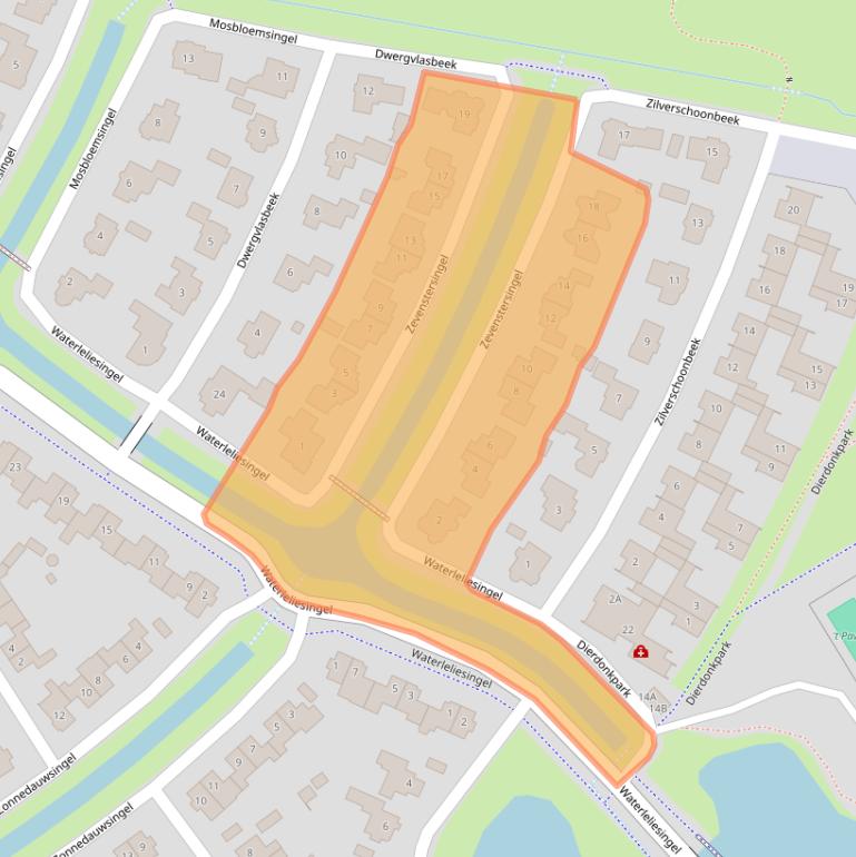 Kaart van postcodegebied 5709PM.