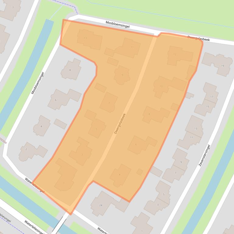 Kaart van postcodegebied 5709PN.