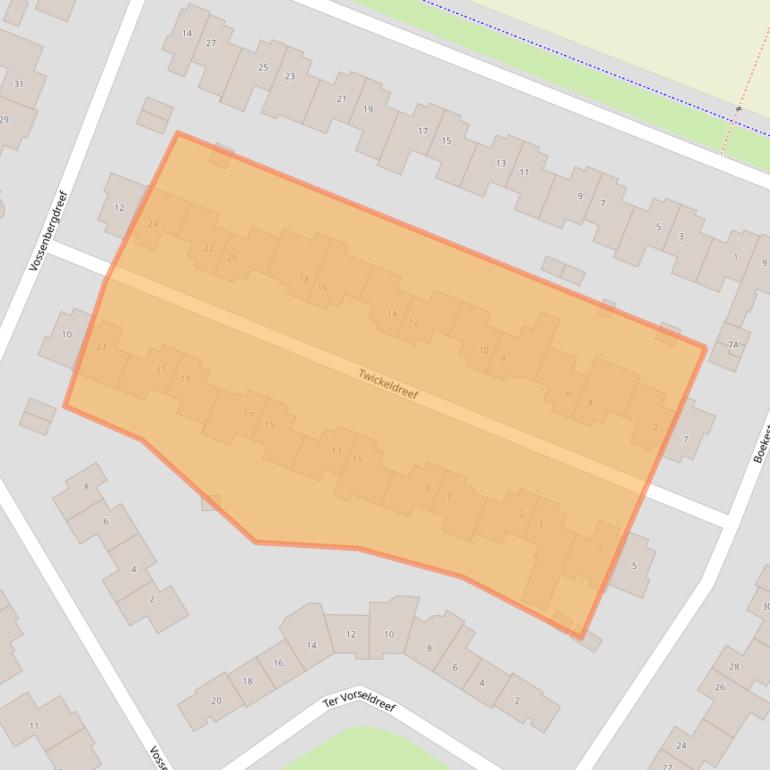 Kaart van postcodegebied 5709RD.