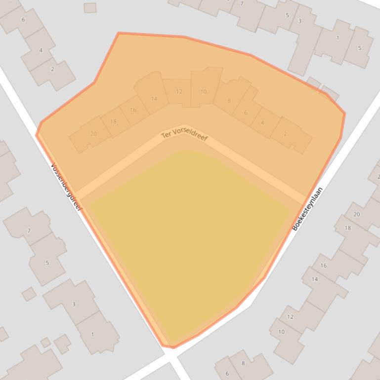 Kaart van postcodegebied 5709RE.