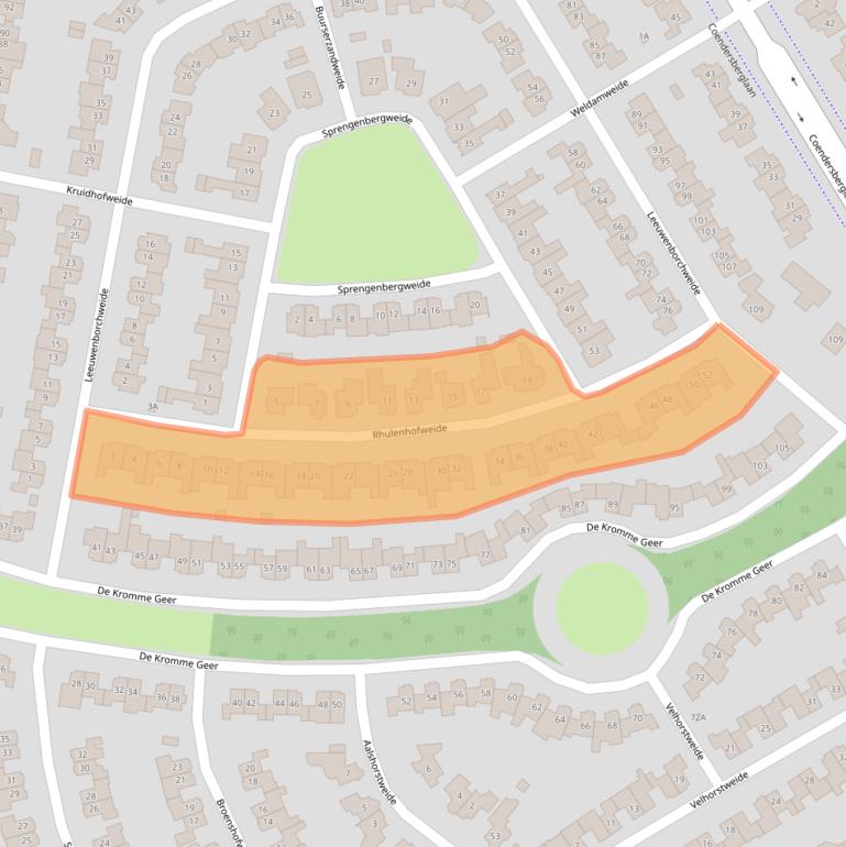 Kaart van postcodegebied 5709SH.
