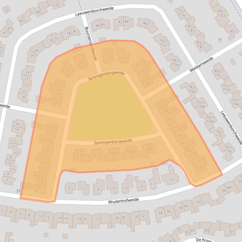 Kaart van postcodegebied 5709SM.