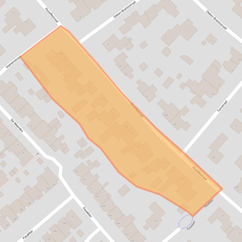 Kaart van postcodegebied 5711AB.