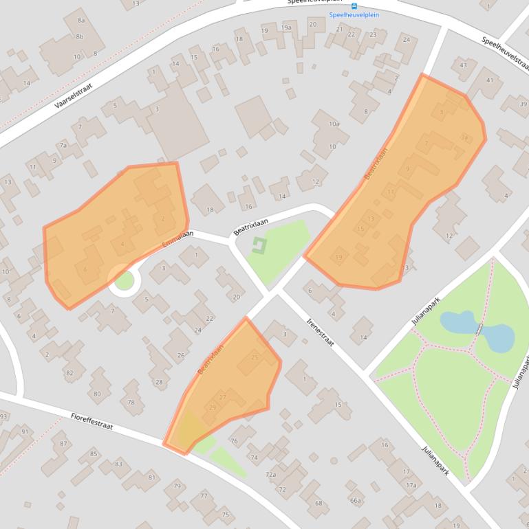 Kaart van postcodegebied 5711AM.