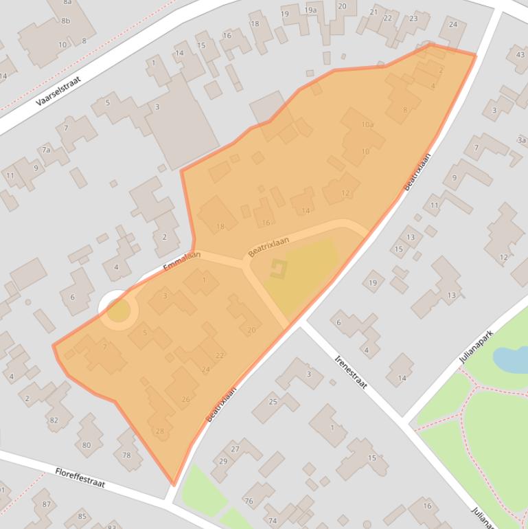 Kaart van postcodegebied 5711AN.