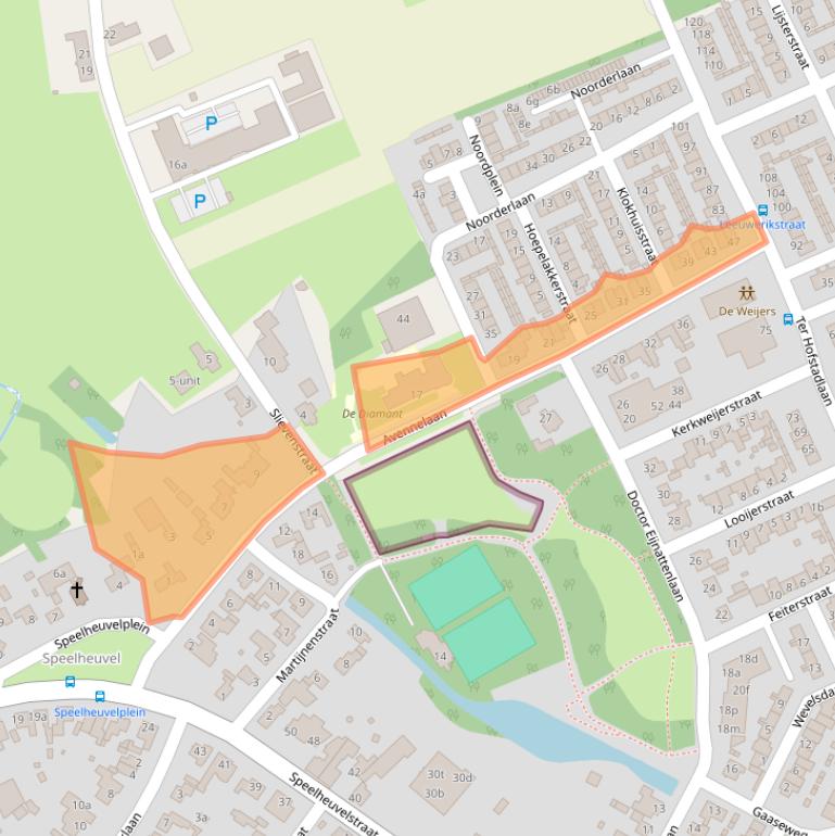 Kaart van postcodegebied 5711BB.