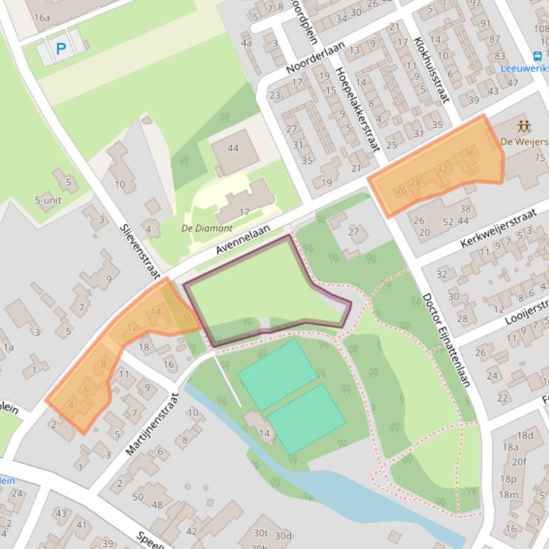 Kaart van postcodegebied 5711BC.